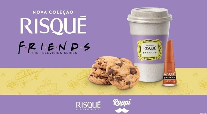 Risqué e Rappi se unem em parceria que distribuirá esmalte da linha Friends