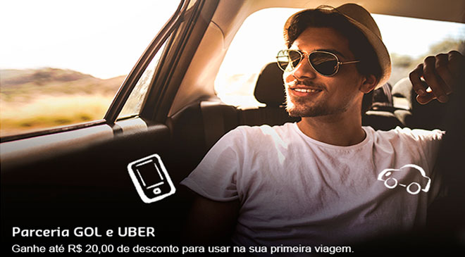 GOL faz parceria com a Uber